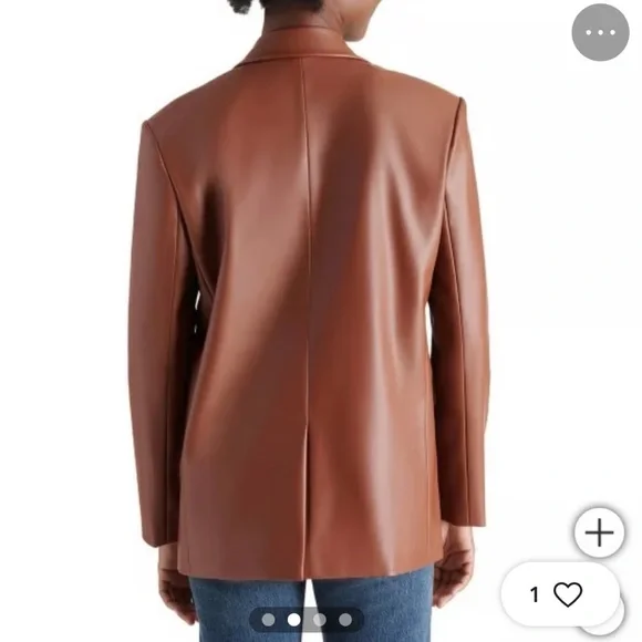 NWT Steve Madden Ladies' Faux Leather Blazer - Picture 2 of 8